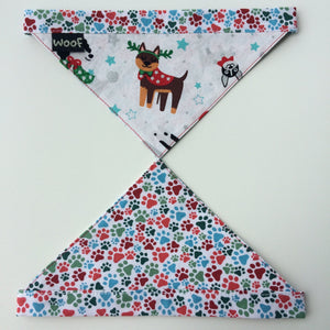 Dog Bandana - Tie on style - Christmas