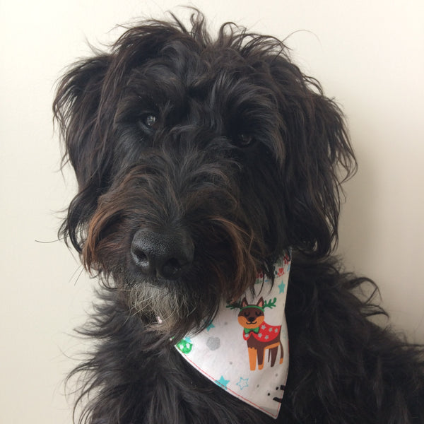 Dog Bandana - Tie on style - Christmas